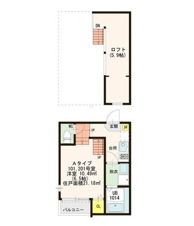 Y’s香住ヶ丘の物件間取画像